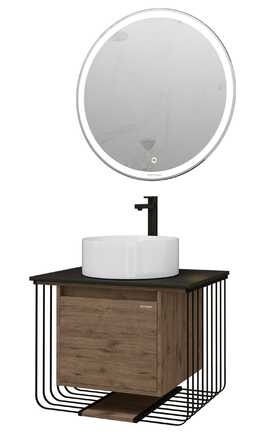Мебель для ванной Grossman Винтаж 70 подвесная, 1 ящик веллингтон-металл