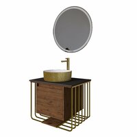 Мебель для ванной Grossman Винтаж 70 см 1 ящик, веллингтон, металл золото