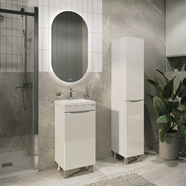 Мебель для ванной комнаты Grossman Виста 40 см белая глянцевая, напольная