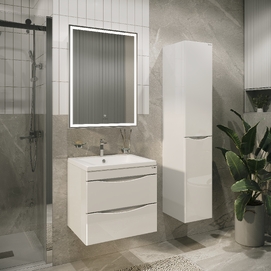 Мебель для ванной комнаты Grossman Виста 50 см белая глянцевая