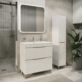 Мебель для ванной комнаты Grossman Виста 90 см белая глянцевая