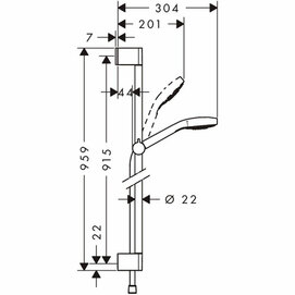    Hansgrohe Croma Select E Multi 90  26590400 , 