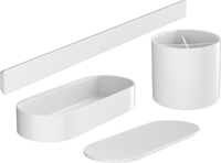 Набор аксессуаров для ванной комнаты Hansgrohe держатель, корзинка, крышка, стакан