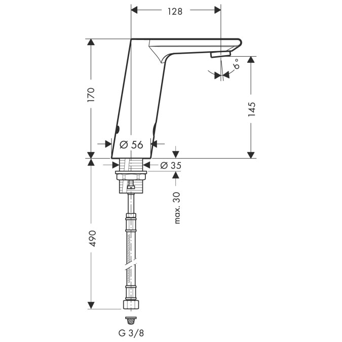 Смеситель для раковины Hansgrohe Metris 31100000 хром - фото 2