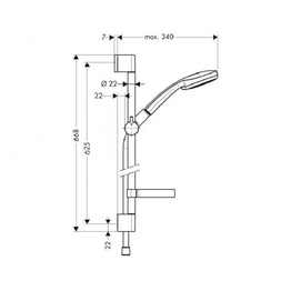 Фото Душевой гарнитур Hansgrohe Croma 100 мulti/Unica’C 65 см 27775000 хром