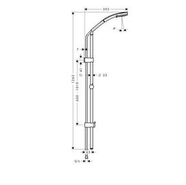 Фото Душевой гарнитур Hansgrohe Croma 100 Multi/Unica'Reno Lift 105 см 27791000 хром