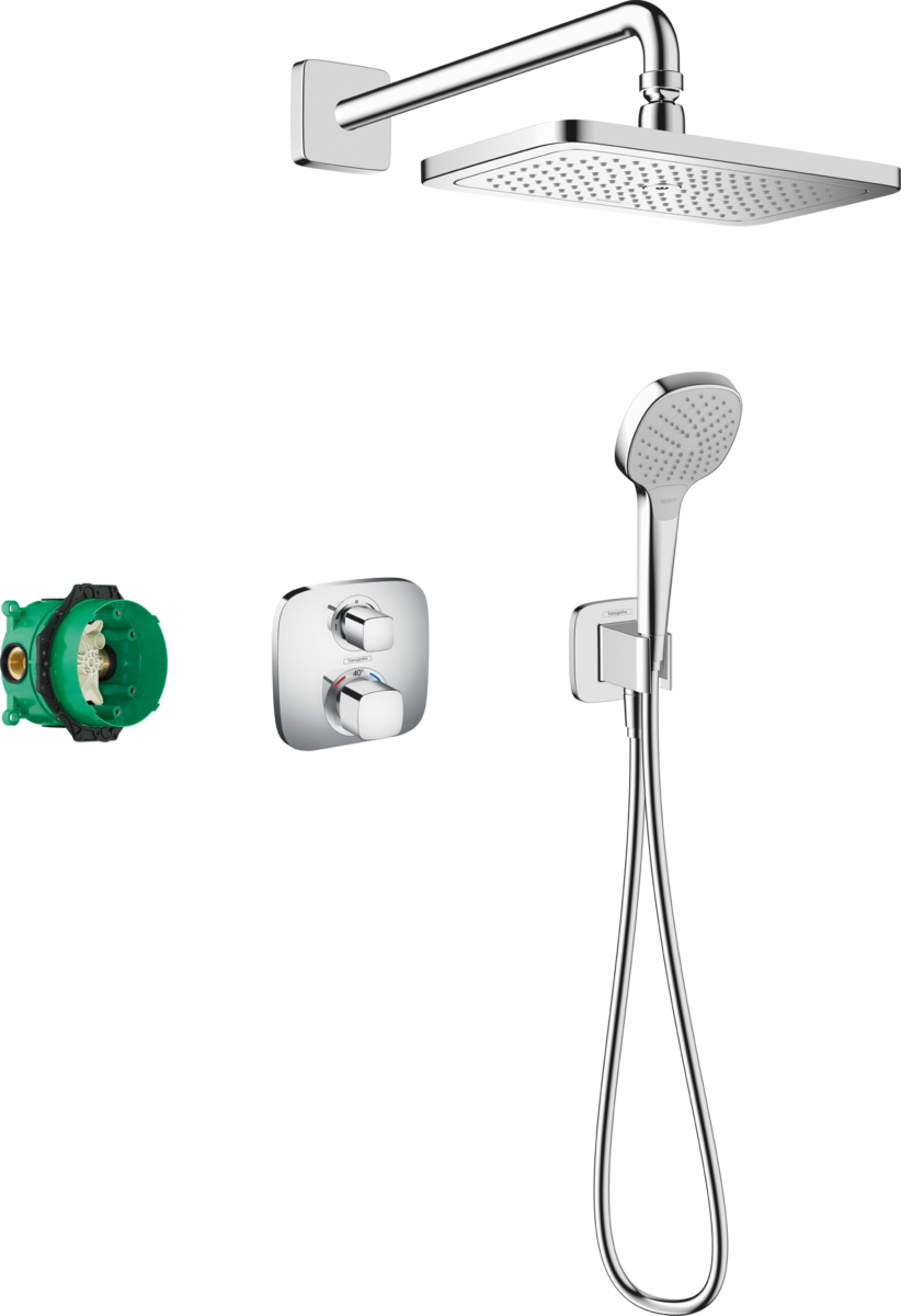 Душевая система Hansgrohe Croma 27953000 с термостатом без излива хром 230510₽