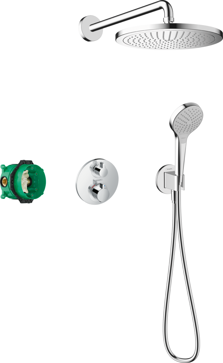 Душевая система Hansgrohe Croma 27954000 с термостатом без излива хром 230510₽