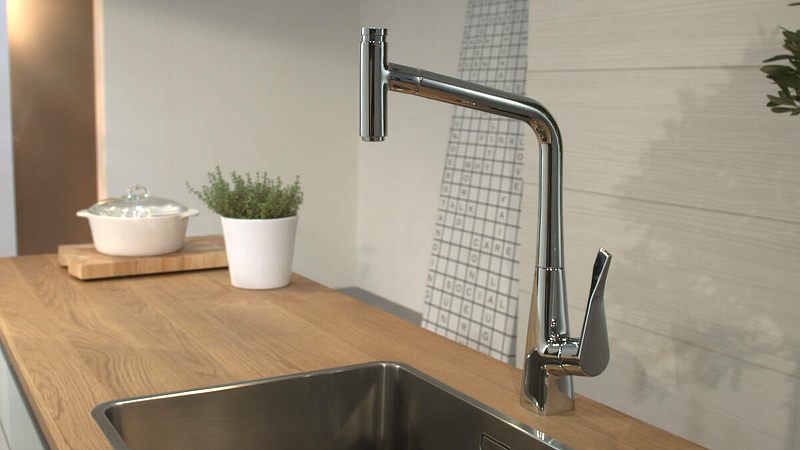 Смеситель для кухни Hansgrohe Metris 14820000 хром - фото 8