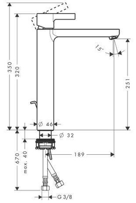 Фото Смеситель для раковины Hansgrohe Metris S 31022000 хром
