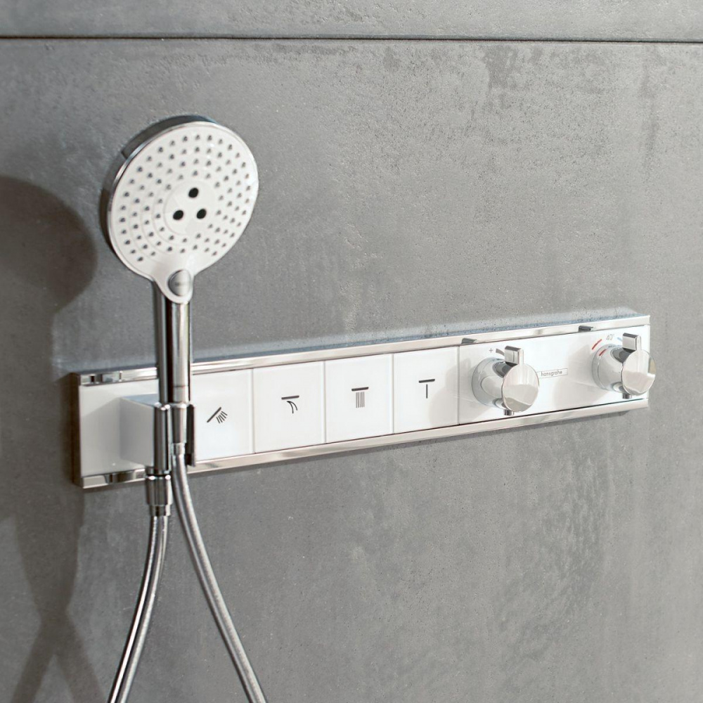 Термостат для душа Hansgrohe RainSelect 15357400
 белый, хром - фото 4