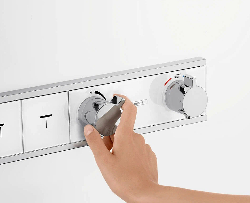 Термостат для душа Hansgrohe RainSelect 15357400
 белый, хром - фото 9