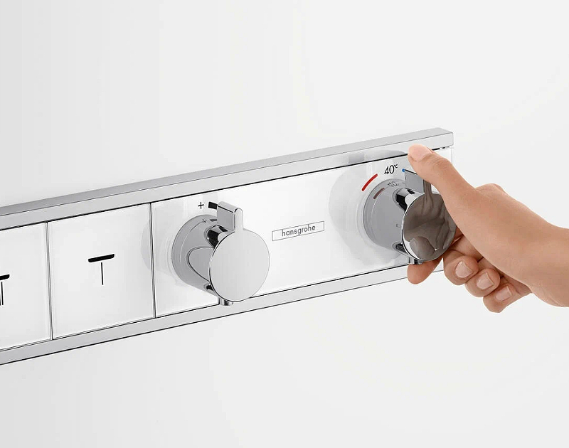 Термостат для душа Hansgrohe RainSelect 15357400
 белый, хром - фото 10