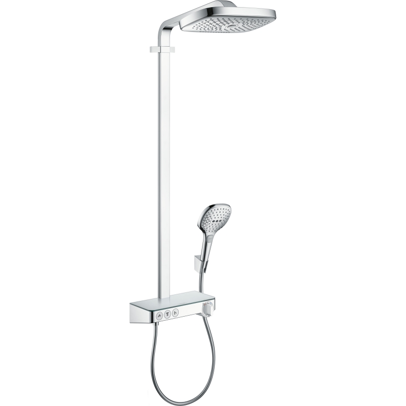 Душевая стойка Hansgrohe Raindance Select Push 300 3jet Showerpipe 27127000 с термостатом, без излива, хром - фото 2