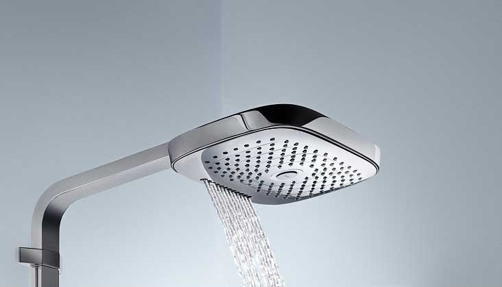 Душевая стойка Hansgrohe Raindance Select Push 300 3jet Showerpipe 27127000 с термостатом, без излива, хром - фото 3