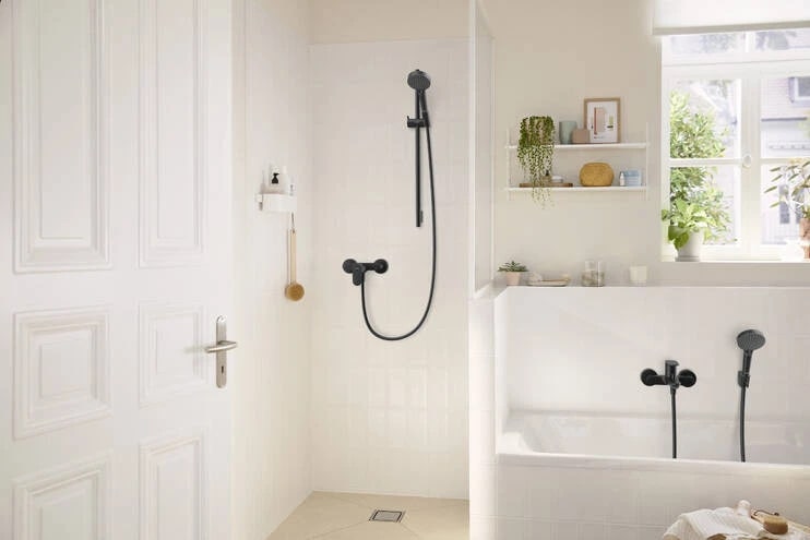 Смеситель для душа Hansgrohe Rebris S 72640670 черный матовый, цвет черная матовая - фото 2