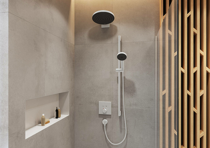 Термостат для душа Hansgrohe ShowerSelect 15763700
 белый матовый - фото 4