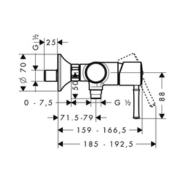 Фото Смеситель для душа Hansgrohe Talis 14161000 хром