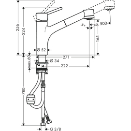 Фото Смеситель для кухни Hansgrohe Talis S 32841000 хром