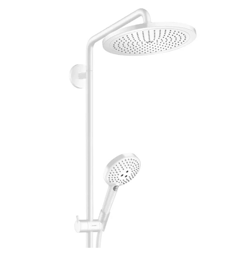 Душевая стойка Hansgrohe ShowerPipe 26890700 белая матовая, с термостатом, без излива, цвет белый - фото 3