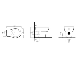 Фото Унитаз приставной Hatria Nido Y0QU01 без сиденья, белый
