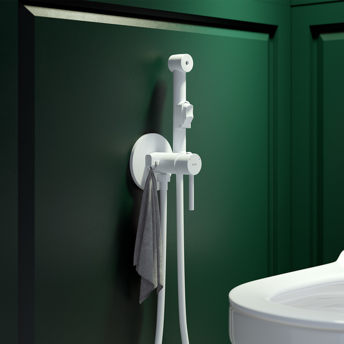 Гигиенический душ со смесителем Iddis Axes 003WTR0i08 белый матовый - фото 2