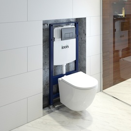 Комплект 3в1 Подвесной унитаз с инсталляцией Iddis Basic BASB020i73