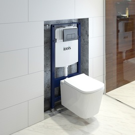 Комплект 3в1 Подвесной унитаз с инсталляцией Iddis Basic BASBI02i73