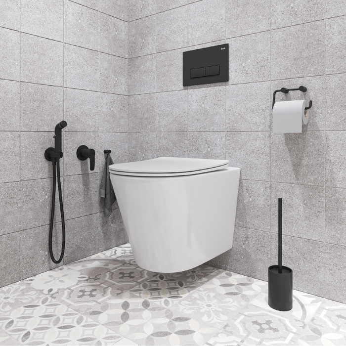 Гигиенический душ со смесителем Iddis Ray RAYBLR2i08 черный матовый - фото 3