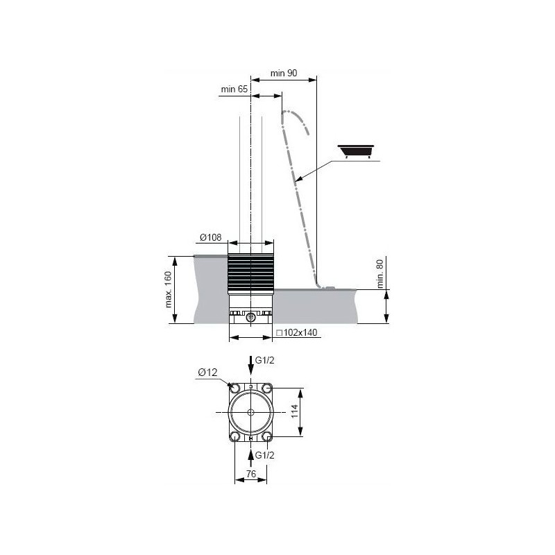 Скрытая часть Ideal Standard A6133NU, цвет синий - фото 2