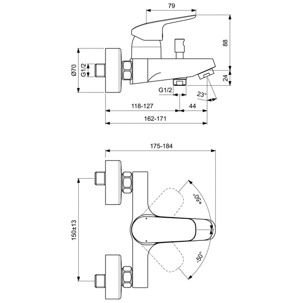 Смеситель Ideal Standard Ceraflex B1721AA, цвет хром - фото 2