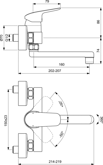 Смеситель для раковины Ideal Standard CERAFLEX B1717AA, цвет хром - фото 2