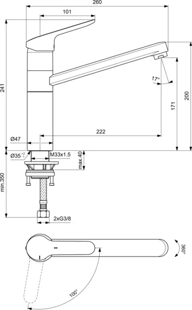 Смеситель для кухни Ideal Standard CERAFLEX BC135AA, цвет хром - фото 3