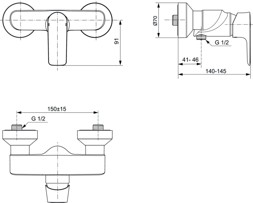 для душа Ideal Standard CONNECT AIR A7032AA, цвет хром - фото 2