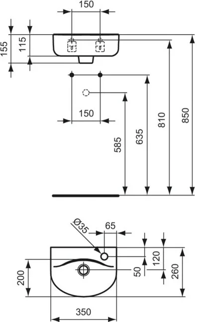 Раковина Ideal Standard CONNECT E791501, цвет белый - фото 4