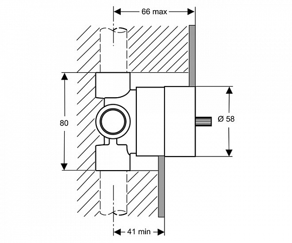 Скрытая часть Ideal Standard Celia A2393NU, цвет хром - фото 2