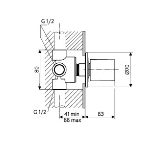 Скрытая часть Ideal Standard Celia A3454AA, цвет хром - фото 2