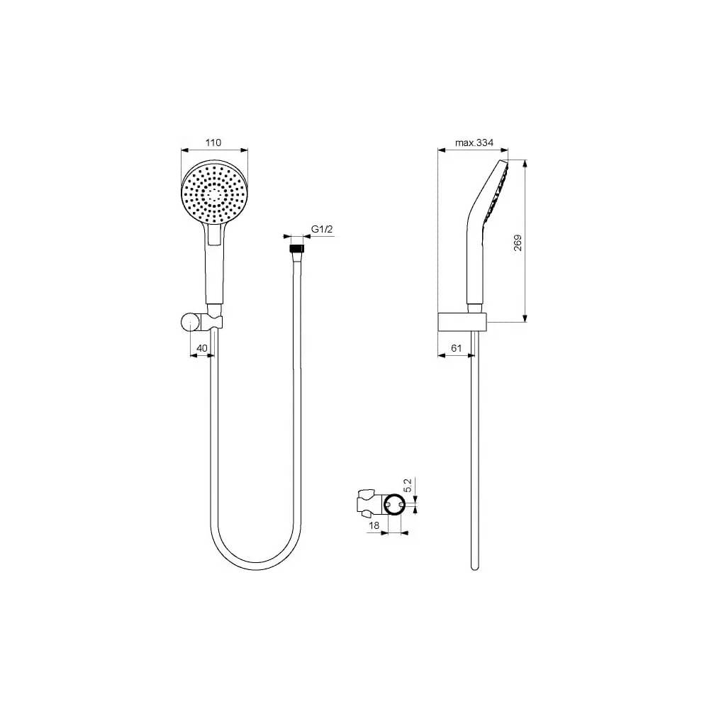 Комплект 3 в 1 Ideal Standard Ceraflex 4в1 BC447AA, цвет хром - фото 8