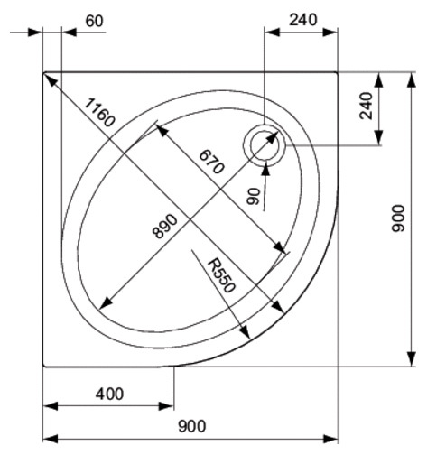 Акриловый душевой поддон Ideal Standard Connect K198401, размер 90x90, цвет белый - фото 2