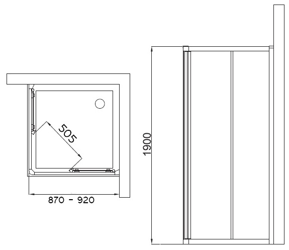 Душевые двери Ideal Standard Connect T9806EO, цвет хром - фото 2