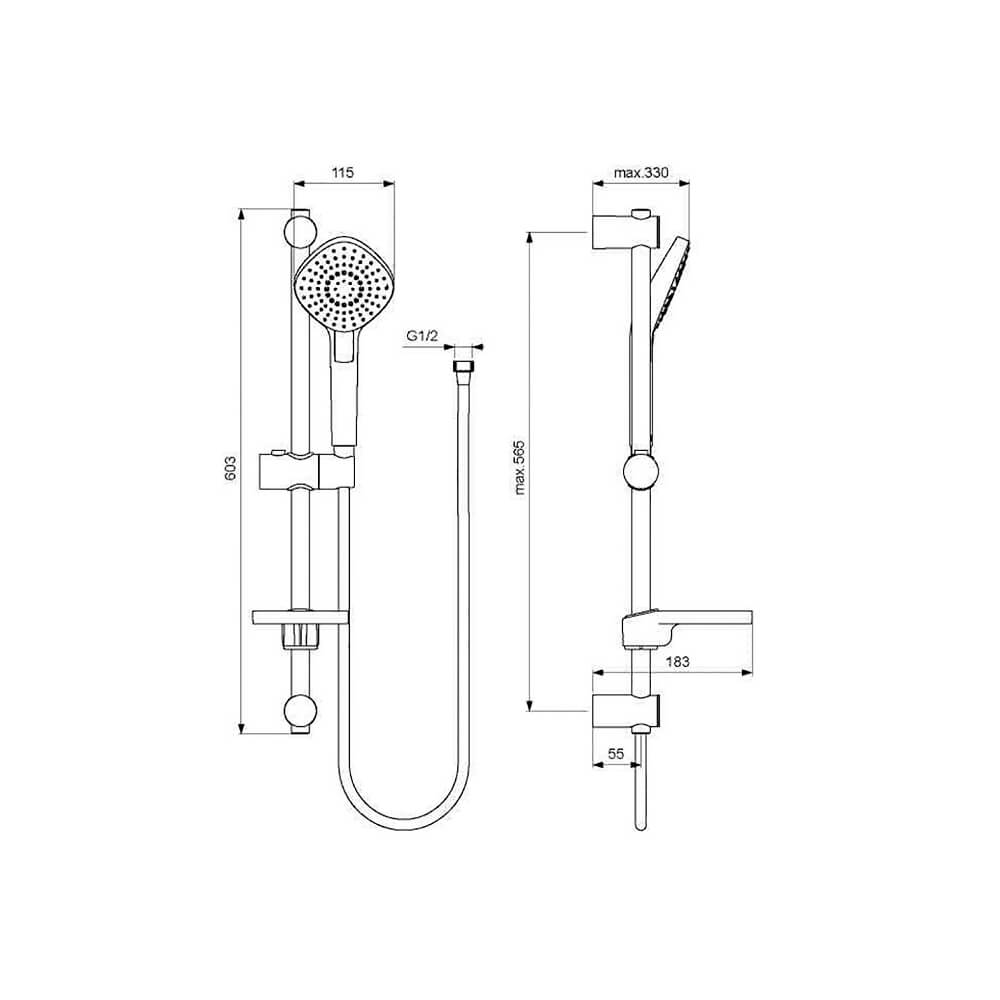 Комплект 3 в 1 Ideal Standard Iskar esla 3в1 BC264AA, цвет хром - фото 3