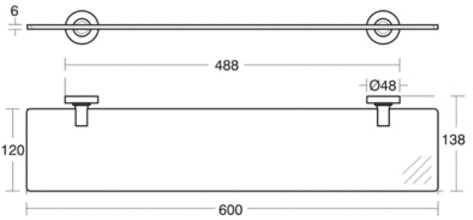 Полка Ideal Standard Iom A9125AA, цвет хром - фото 2