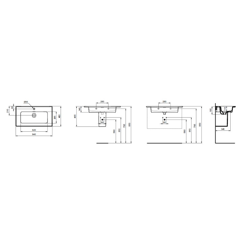 Раковина Ideal Standard STRADA II T300301, цвет белый - фото 3