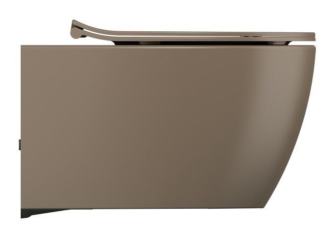 Унитаз подвесной Isvea Sentimenti Neo 10AR02010SV-2H коричневый матовый, без крышки