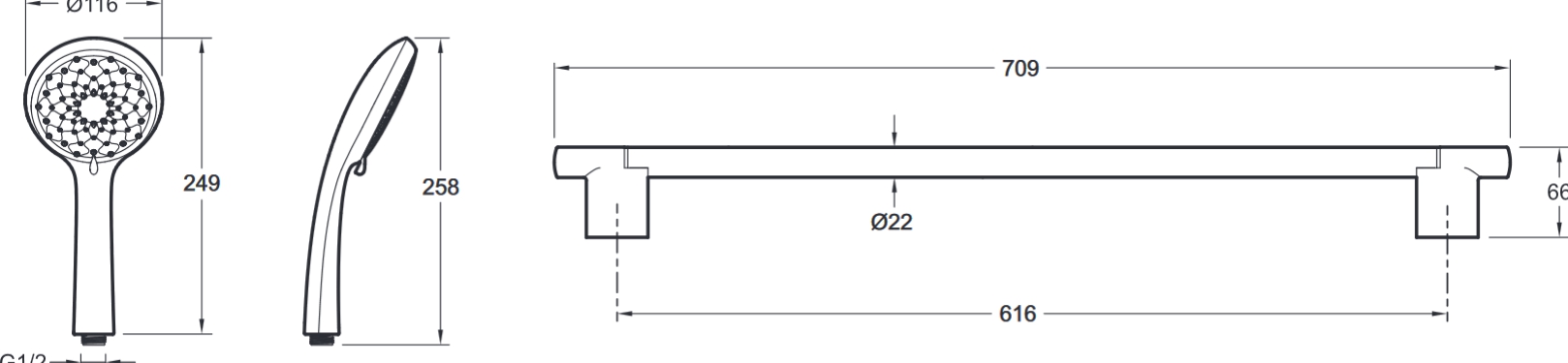 Душевой гарнитур Jacob Delafon Awaken E99899RU-CP 9120₽