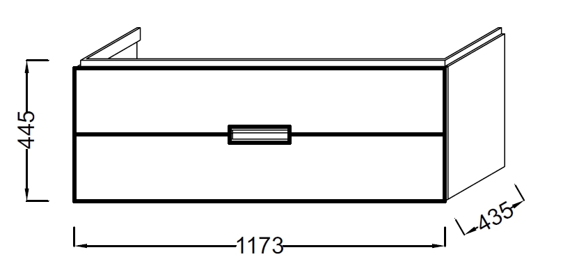 Тумба под раковину Jacob Delafon Reve 117 (антрацит) EB1137-442, цвет серый - фото 4