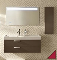 Мебель для ванной комнаты Jacob Delafon EB1305-R3 Rytmik 120 см., 2 ящика, для раковины ЕХM112-Z (малиновый), подвесная