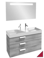 Мебель для ванной Jacob Delafon EB1311-R3 Rytmik 120 см., 3 ящика, для раковины ЕХM112-Z (малиновый), подвесная