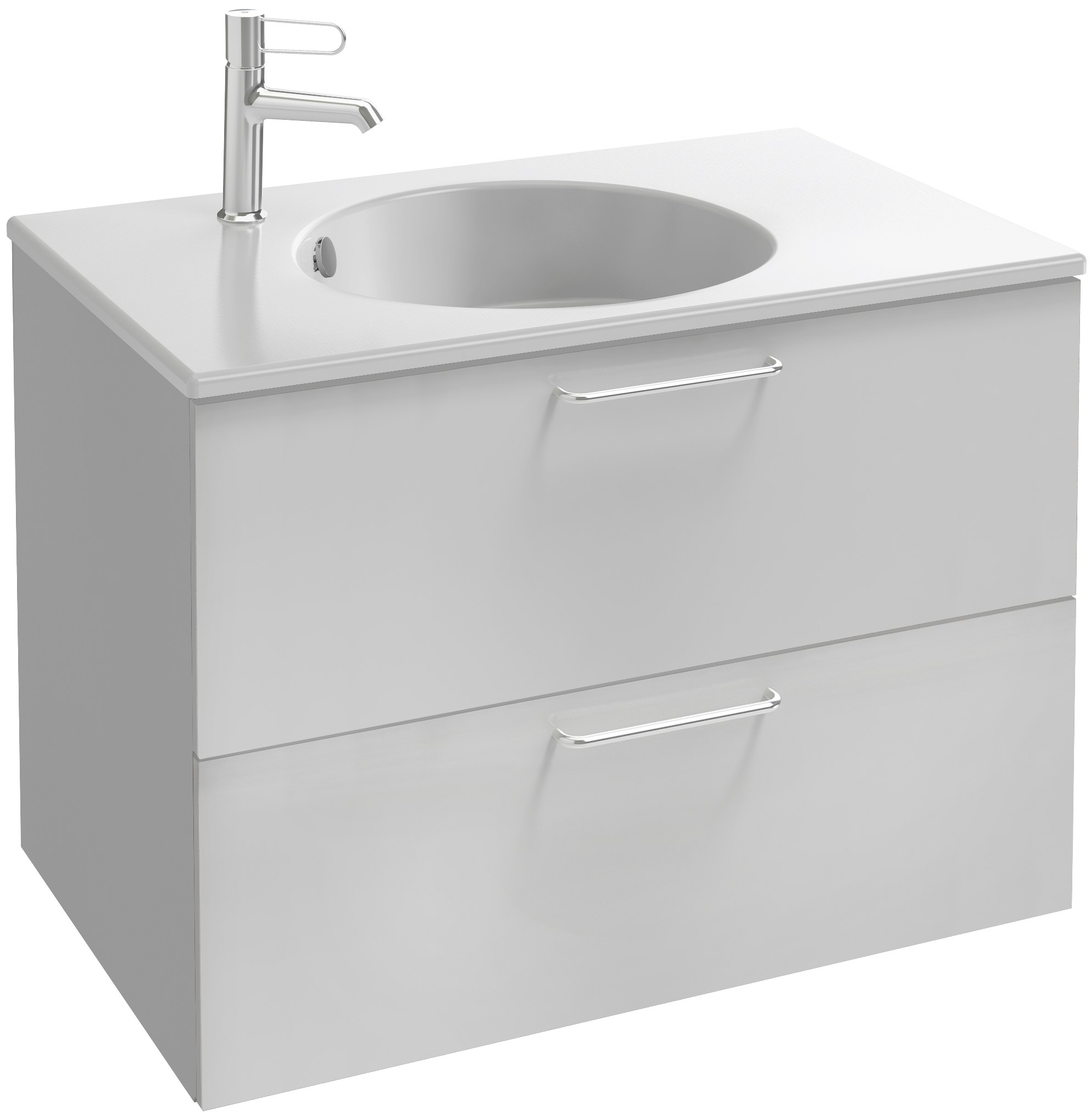 Мебель для ванной комнаты Jacob Delafon EB2522-R5-N18 Odeon Rive Gauche 80, 2 ящика, меламин, белая, ручки хром, цвет белый - фото 8
