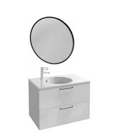 Мебель для ванной комнаты Jacob Delafon EB2522-R9-N18 Odeon Rive Gauche 80, 2 ящика, меламин, белая, ручки черные